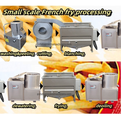 small scale frozen french fries production line