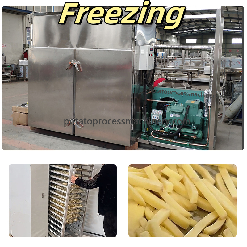 french fries freezing process