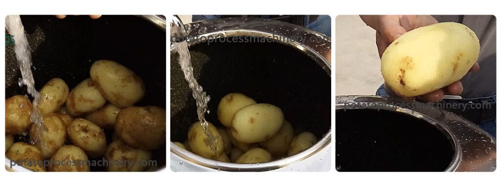 how to peel potato with peeler machine