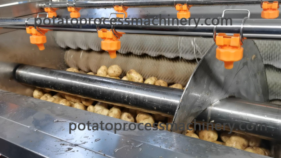 spiral type potato peeling machine