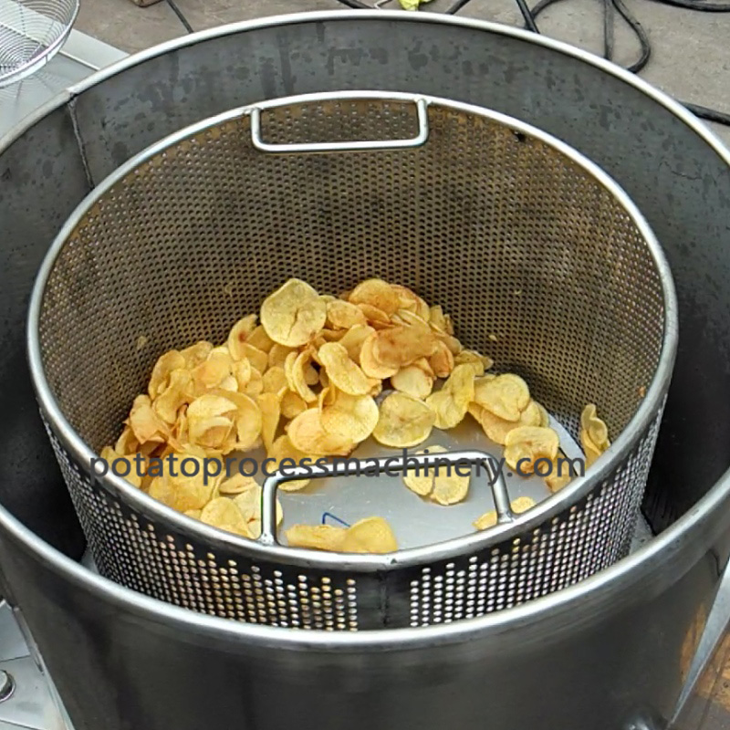 Potato chips deoiling