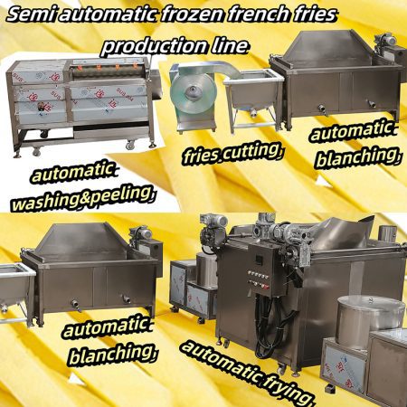 semi automatic frozen french fries production line